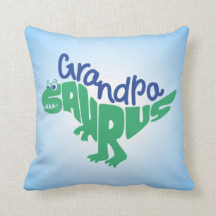 Grandpa Saurus Graphic Cushion