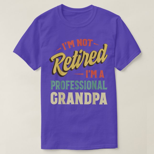 Grandpa Shirts For Men Funny Fathers Day Retired G (Design Front)