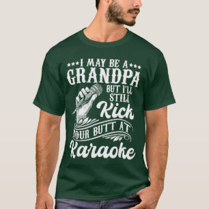 Grandpa Singing Karaoke Singer Bar Music Lover fam T-Shirt