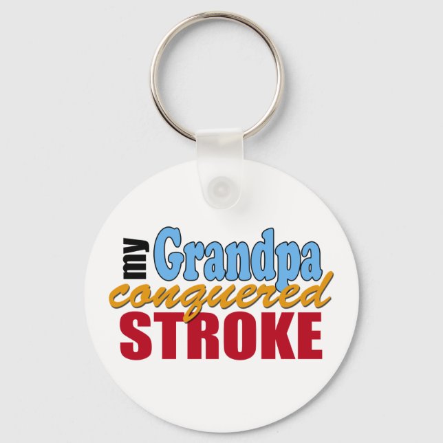 Grandpa Stroke Survivor Key Ring (Front)