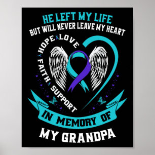 Grandpa Suicide Awareness Prevention Memorial Grap Poster