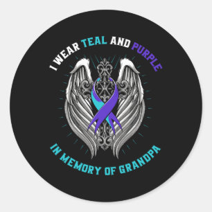 Grandpa Suicide Awareness Shirt Graphic Tee Preven Classic Round Sticker