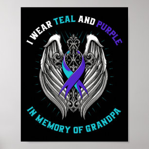 Grandpa Suicide Awareness Shirt Graphic Tee Preven Poster