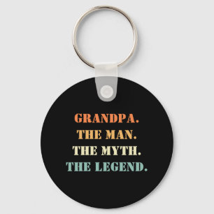 Grandpa The Man The Myth The Legend Father's Day Key Ring