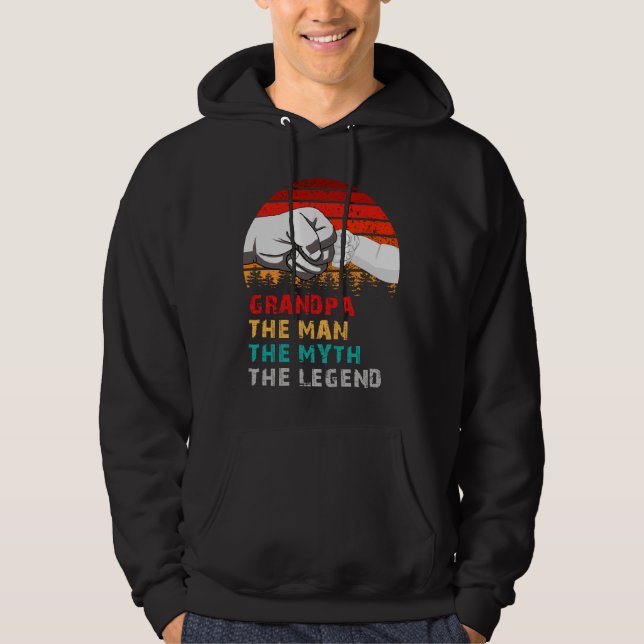 grandpa the man the myth the legend hoodie (Front)