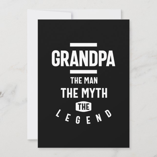 Grandpa The Man The Myth The Legend Invitation (Front)
