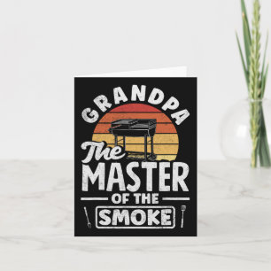 Grandpa The Master Of Smoke Father's Day Bbq Card