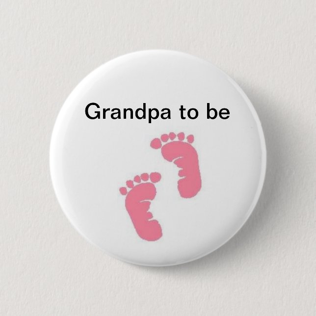 Grandpa to be 6 cm round badge (Front)