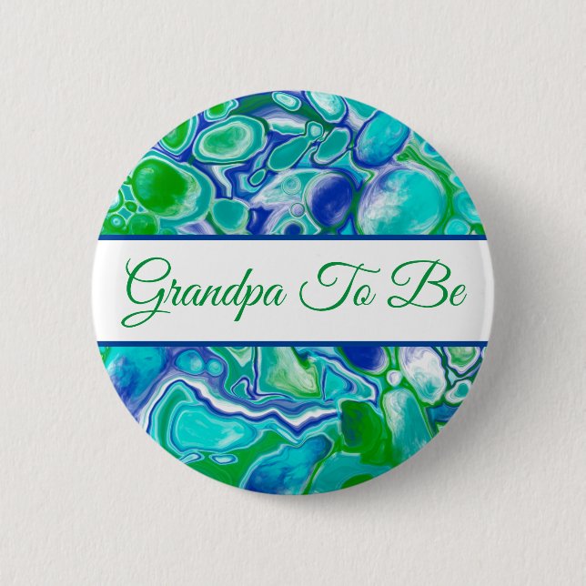 Grandpa To Be | Boy's  Baby Shower    Button (Front)