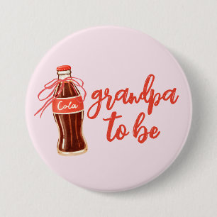 Grandpa to Be Vintage Cola Bottle Retro Soda 7.5 Cm Round Badge