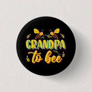 Grandpa To Bee Bumble Bee Baby Shower 3 Cm Round Badge