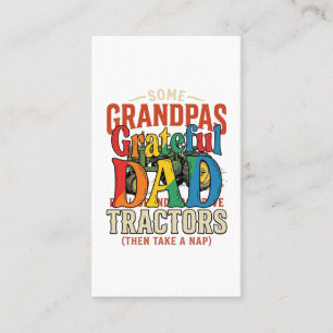 Grandpa Tractor Vintage Farm Nap Shirt Design_1 Business Card