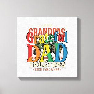 Grandpa Tractor Vintage Farm Nap Shirt Design_1 Canvas Print