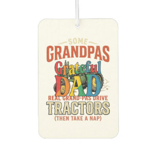 Grandpa Tractor Vintage Farm Nap Shirt Design_1 Car Air Freshener