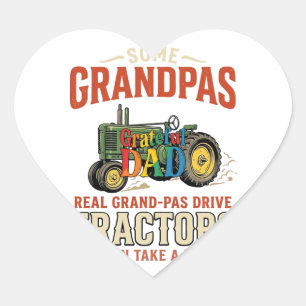 Grandpa Tractor Vintage Farm Nap Shirt Design_1 Heart Sticker