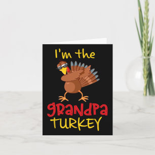 Grandpa Turkey Matching Family Group Thanksgiving  Card