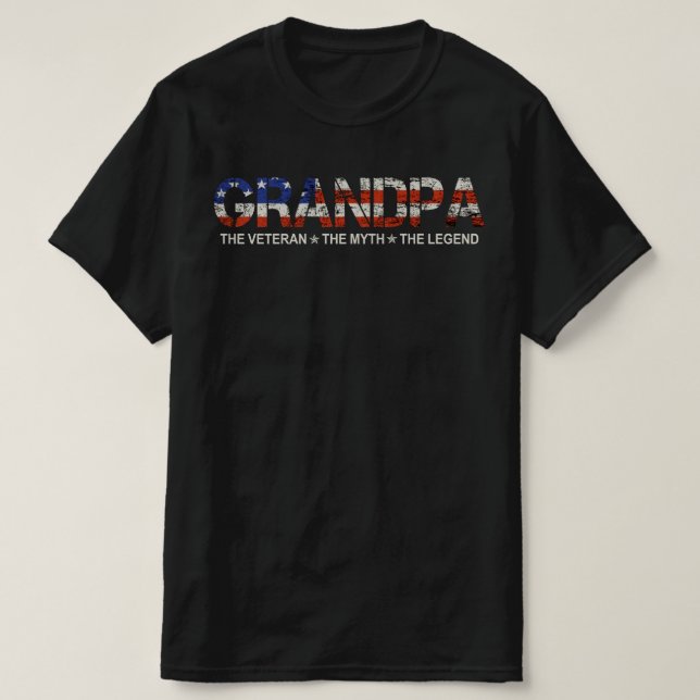 grandpa veteran myth legend T-Shirt (Design Front)