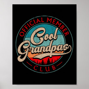 Grandpa Vintage Cool Grandpas Club Official Member Poster