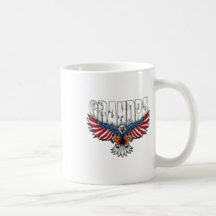 Grandpa Vintage Usa Flag Byld Eagle Patriotic 4th  Coffee Mug