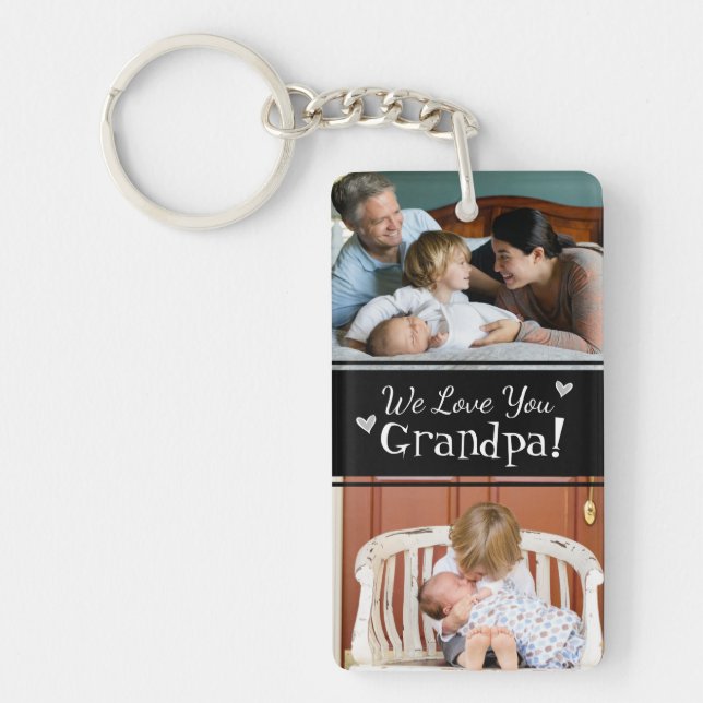 Grandpa We Love You Father's Day Key Ring (Front)