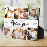 Grandpa We Love you Hearts Modern 6 Photo Collage Plaque<br><div class="desc">We love you Grandpa! Cute,  modern custom family photo collage plaque to show grandpa how much he's loved. We love this hand lettered script design with heart flourishes,  making this a heartfelt keepsake gift for a beloved grandparent. Personalise with 12 favourite pictures and your personal message and names.</div>
