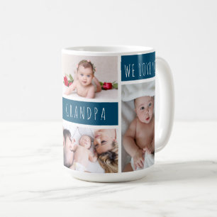 Grandpa We Love You Photo Collage Coffee Mug