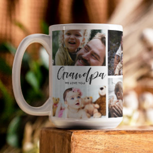 Grandpa We Love You Photo Collage Coffee Mug