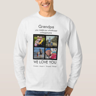 Grandpa We love you Photo Personalised White T-Shirt