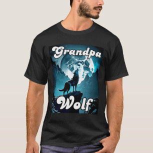 Grandpa Wolf Matching Tribe Wolves Camping Pack Fa T-Shirt