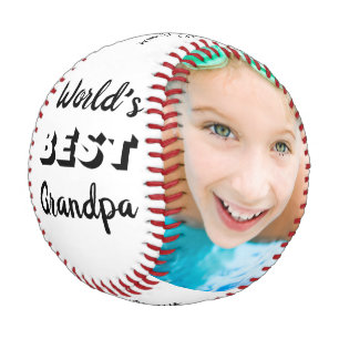 Grandpa World's Best Personalised Photos Baseball