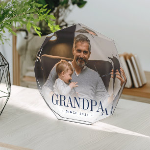 Grandpa Year Established Photo Block