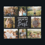 Grandpa You are the Best Modern Photo Collage Fleece Blanket<br><div class="desc">Grandpa you are the Best! Modern photo collage with space for 8 family pictures surrounding trendy script typography with your personalised names make for a unique keepsake gift!</div>