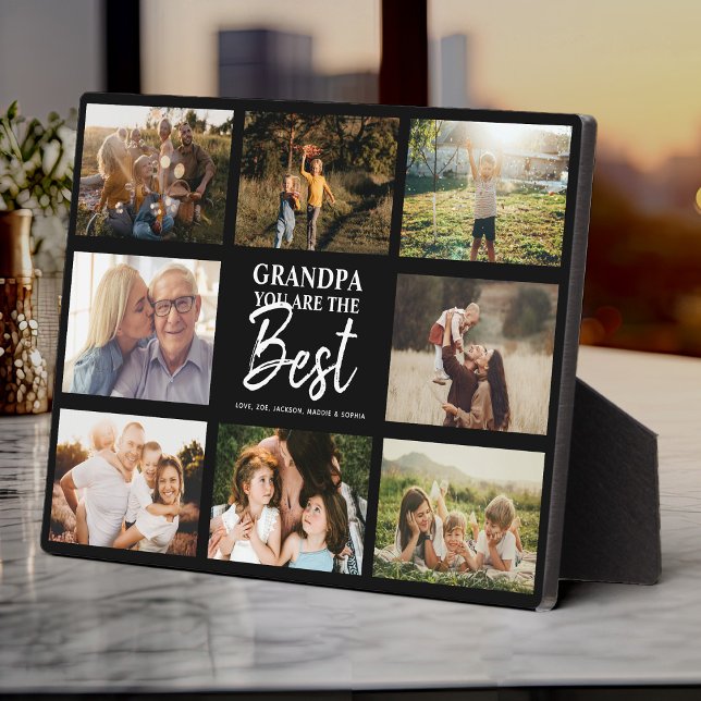 Grandpa You are the Best Modern Photo Collage Plaque (Creator Uploaded)