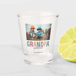 Grandpa You're the Best Photo Custom Modern Shot Glass