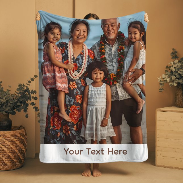 Grandparent Blanket Sherpa Custom Photo Gift Idea (Creator Uploaded)