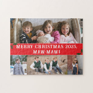 Grandparent Christmas Photo Jigsaw Puzzle