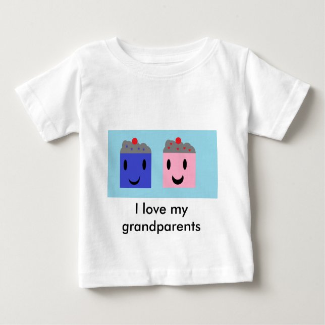 Grandparent Cupcakes Baby T-Shirt (Front)