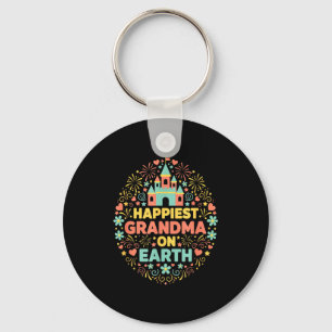 Grandparent Happiest Grandma On Earth Design Mothe Key Ring