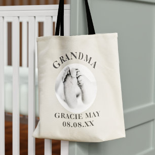Grandparent New Baby Photo Grandma Tote Bag