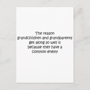 Grandparents and Grandchildren quote Postcard