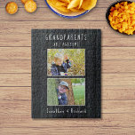 "Grandparents Are Awesome" Photo Puzzle<br><div class="desc">If your grandparents love puzzles,  they’ll be thrilled with this personalised “Grandparents Are Awesome” gift. You can easily customise the two photos and text,  which are set on an image of black wood. This thoughtful,  unique keepsake is sure to give your grandparents hours of fun and cherished memories.</div>