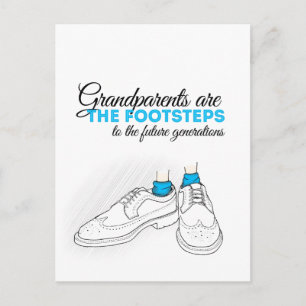 Grandparents are the footsteps to the future gener postcard