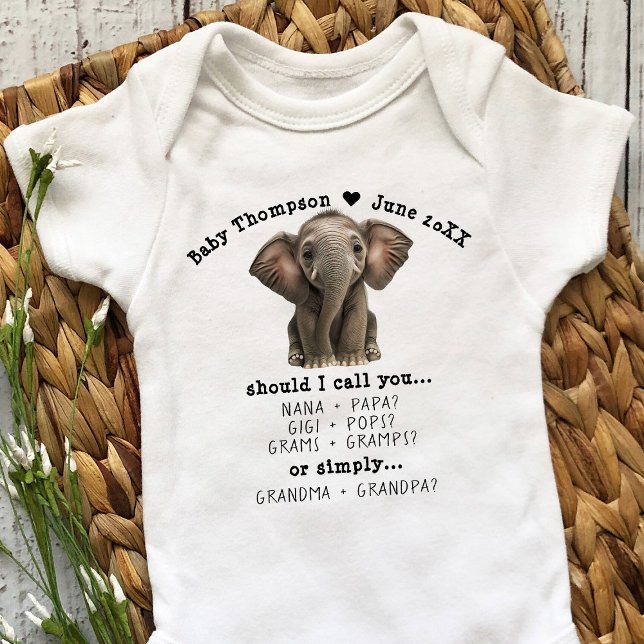 Grandparents Baby Announcement Customised Reveal Bodysuit (Creator Uploaded)