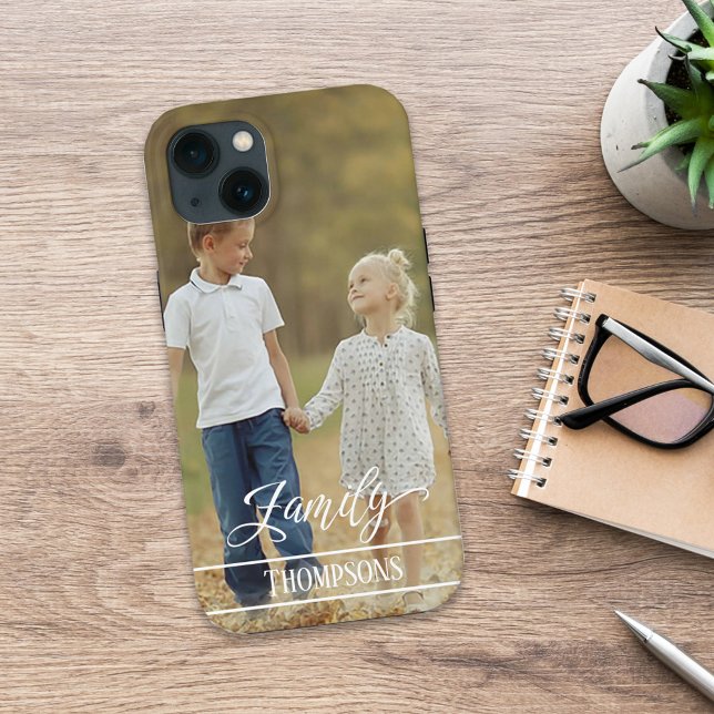 Grandparents Calligraphy Script Photo Personalised Case-Mate iPhone Case (Creator Uploaded)
