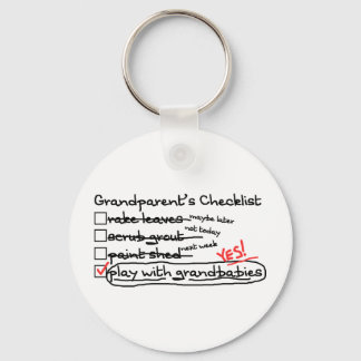 Grandparents' Checklist Key Ring