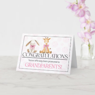 Grandparents Congratulations New Baby Pink Card