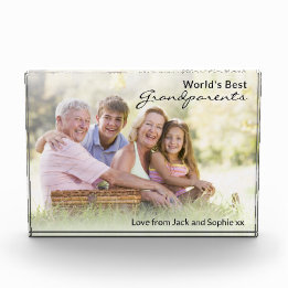 Grandparents Custom Photo Personalised Keepsake Acrylic Award