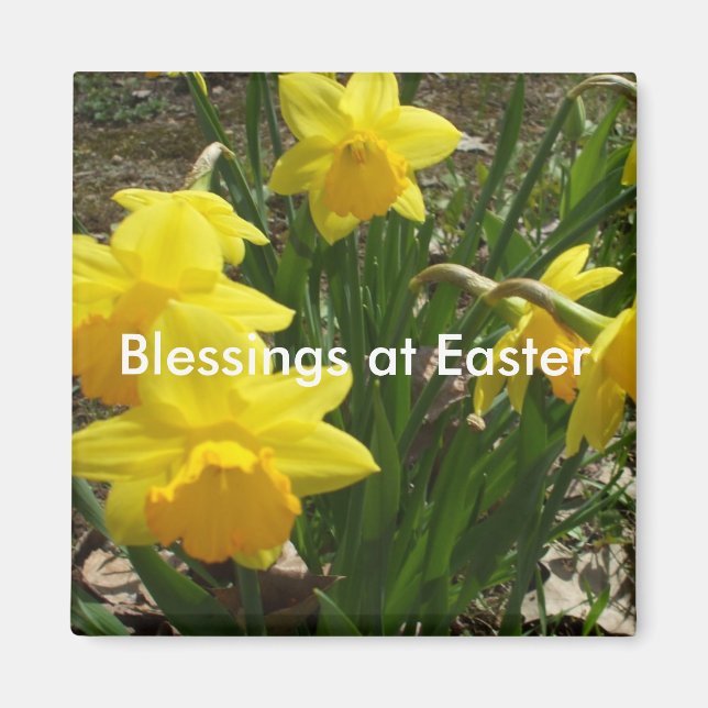Grandparent's Daffodil Blessing for Easter Magnet (Front)