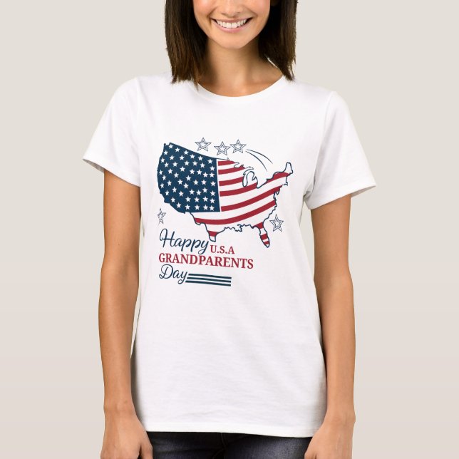 Grandparents Day 2025 USA Vector T-Shirt (Front)
