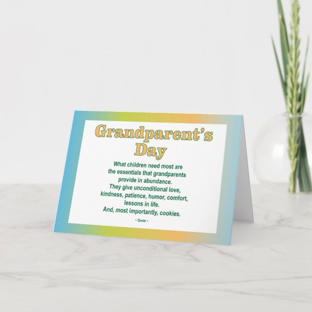 Grandparents Day 2 greeting card (Front)